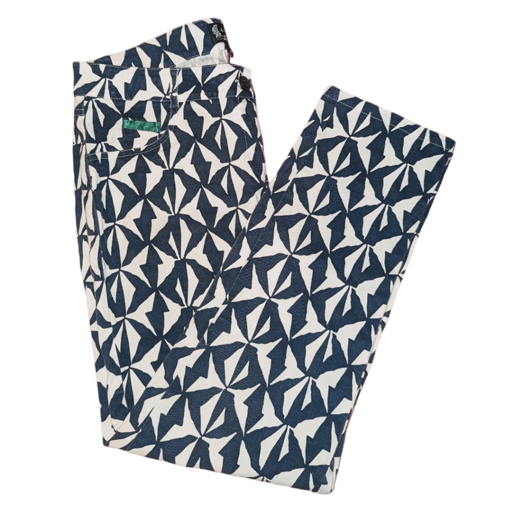 AZI Geometric Print Skinny Crop Jeans Size 10